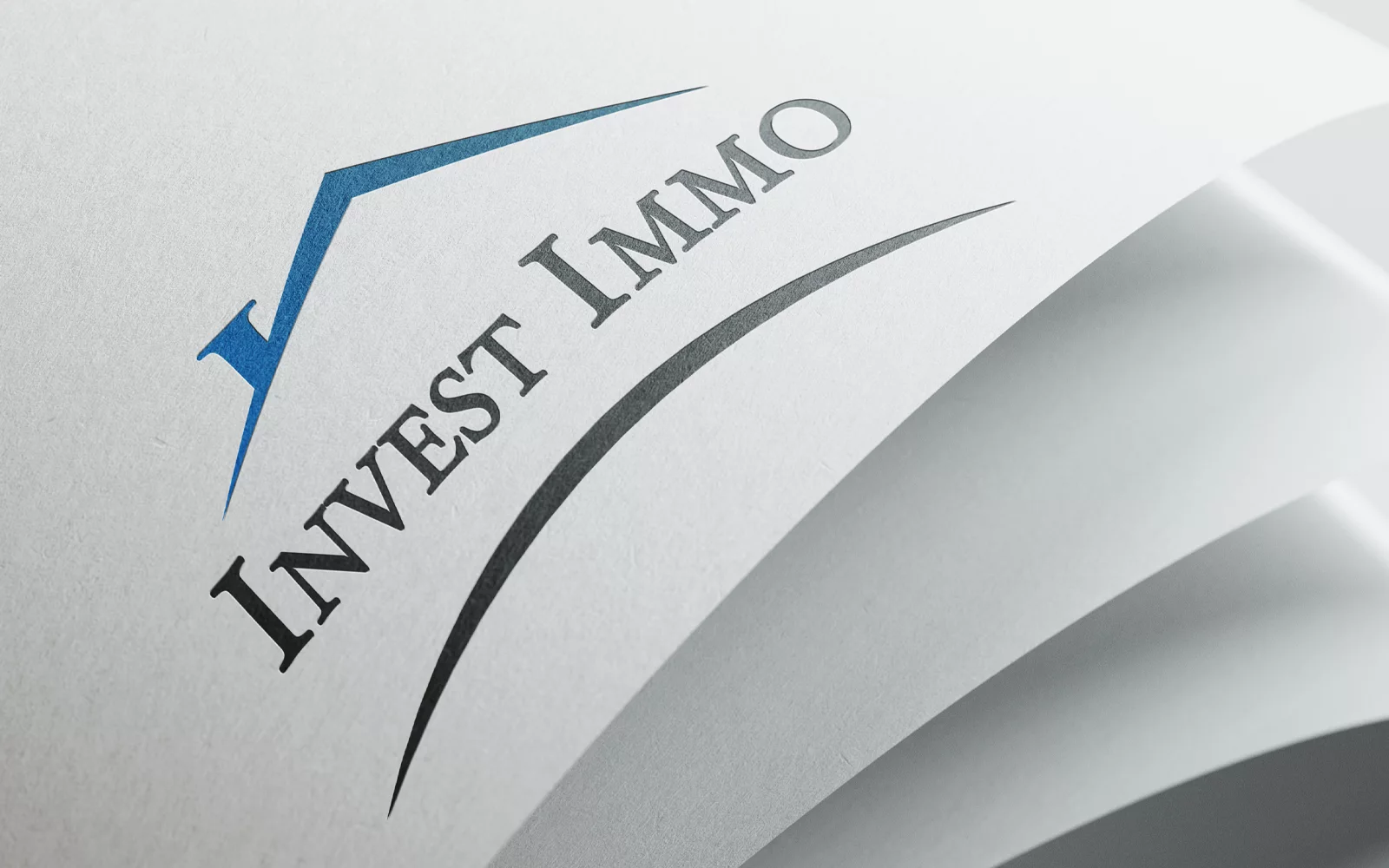Logo Invest Immo imprimé sur papier