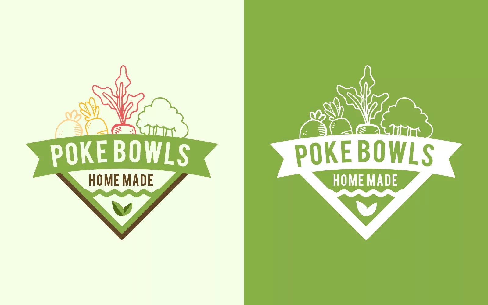 Création du logo Poke Bowls Homemade pour l’identité visuelle du restaurant